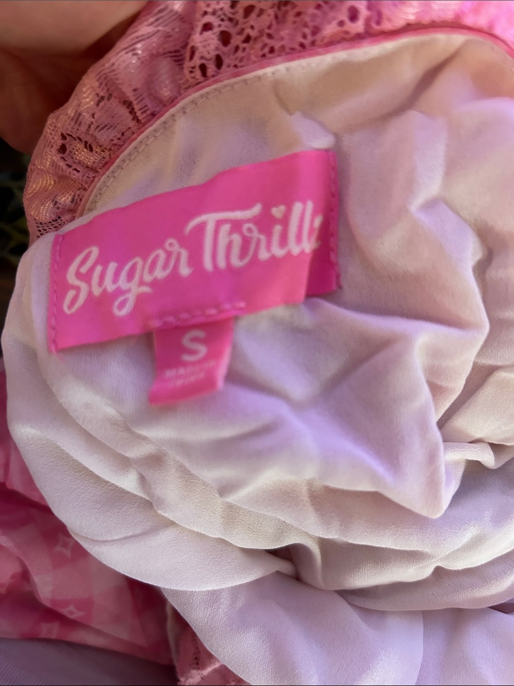 Sugar Thrillz Pink Maxi Floral Dress with Flaw S - Picture 5 of 5